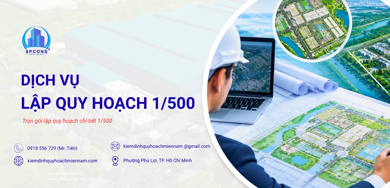 banner lập quy hoạch 1/500 kiểm định quy hoạch miền nam