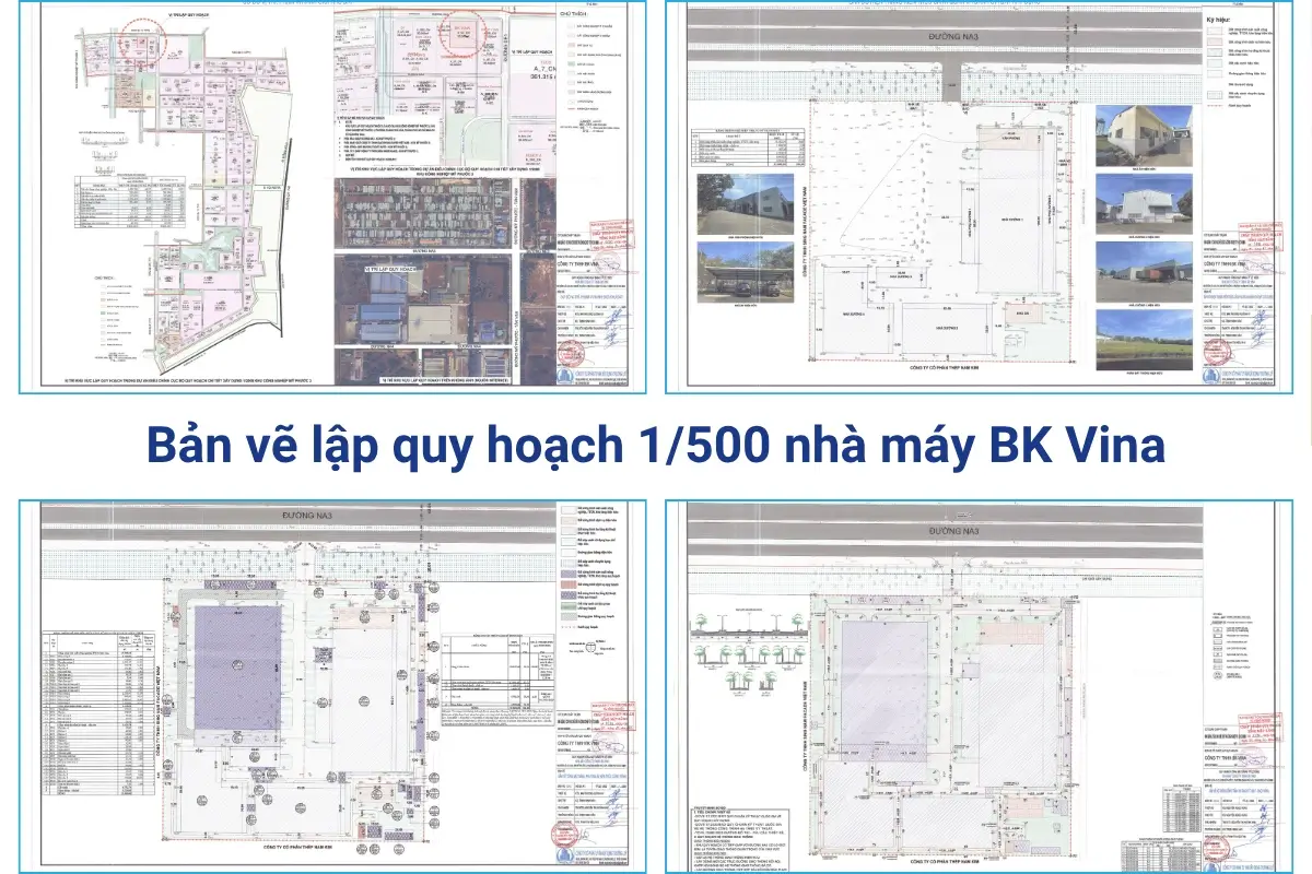 Bản vẽ quy hoạch 1/500 nhà máy BK Vina
