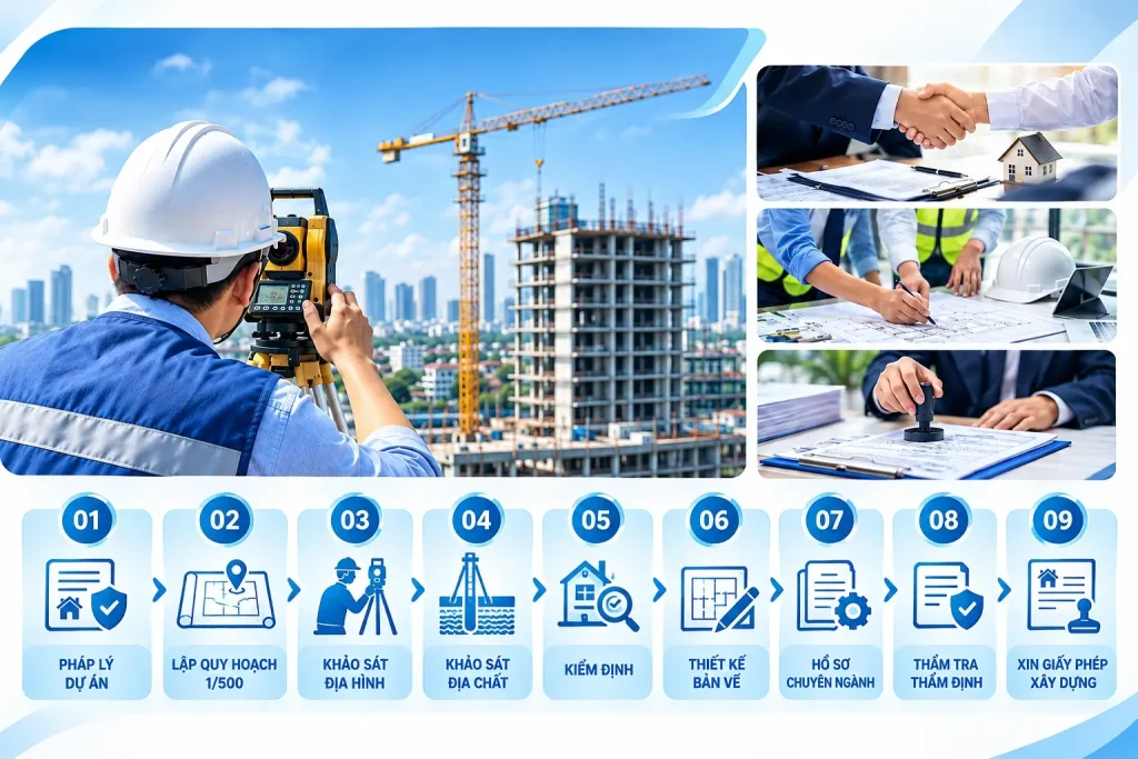 quy trình thực hiện dự án kiểm định quy hoạch miền nam