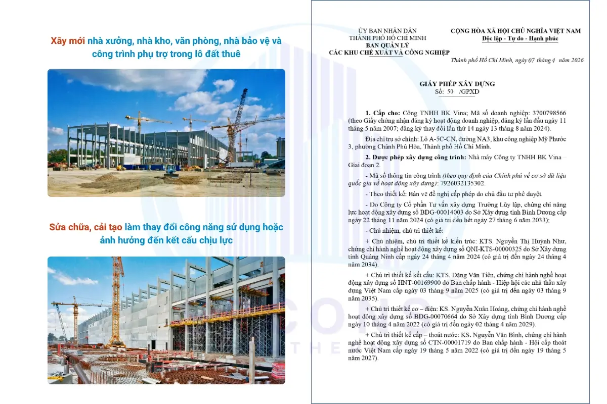Trường hợp nhà xưởng cần xin giấy phép xây dựng