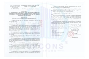 Văn bản chấp thuận quy hoạch 1/500 nhà máy Sharp Mind Technology